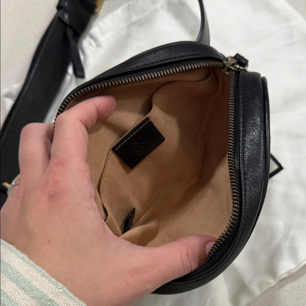SOLD! Authentic Gucci Marmont Black Belt Bag - Picture 10 of 10